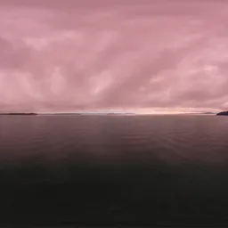 Cloudy Pink Sunrise over Ocean