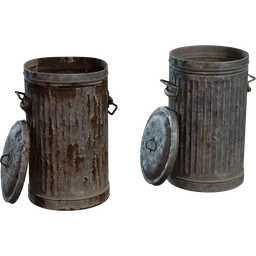 Metal Trash Can