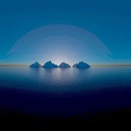 Mountains on the ocean