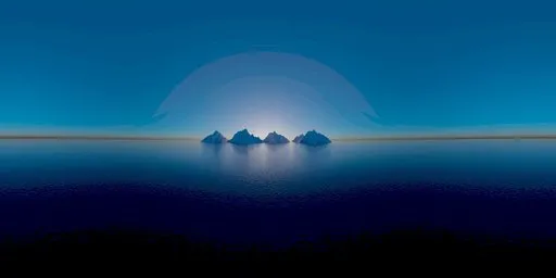 Mountains on the ocean