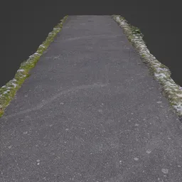 Detailed 3D model of snowy pathway for Blender, realistic textures and surfaces, optimized for rendering.