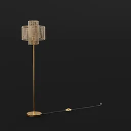 Modern Rattan Floor Lamp