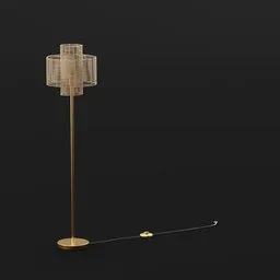 Modern Rattan Floor Lamp