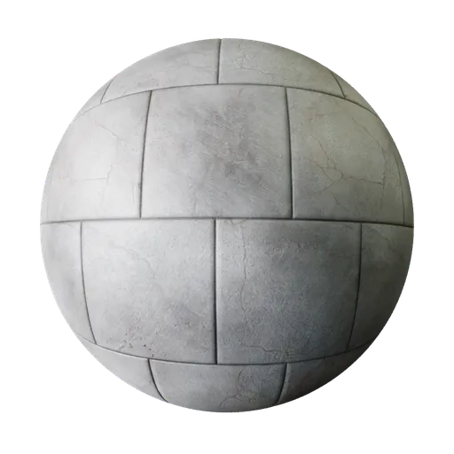 High-resolution 2K PBR paving stone texture with realistic cracks and displacement for 3D rendering.