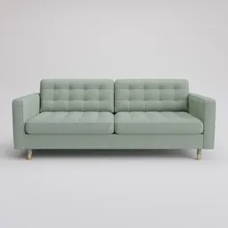 Detailed 3D model of a modern customizable sofa for Blender rendering and animation.