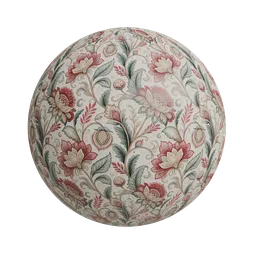 Red floral wallpaper