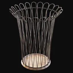 1920s Vintage Wire Wastebasket