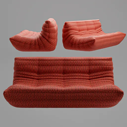Togo Chair Large Red - Sofa
