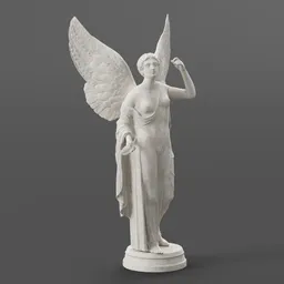 Angel Statue with Spread Wings
