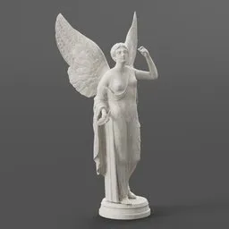 Angel Statue with Spread Wings