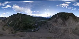 Mountain Valley cloudy Sunset