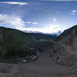 Mountain Valley cloudy Sunset