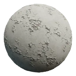 High-detail Crack Line concrete PBR material texture for 3D Blender models.