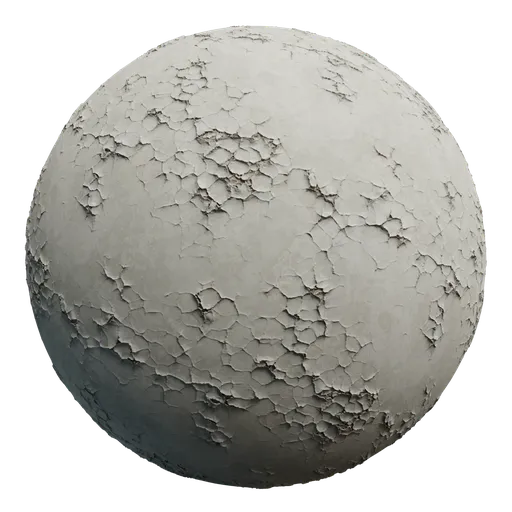 High-detail Crack Line concrete PBR material texture for 3D Blender models.