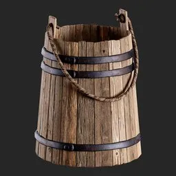 Medieval Farm Wooden Bucket