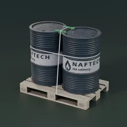 EPAL pallet with drums