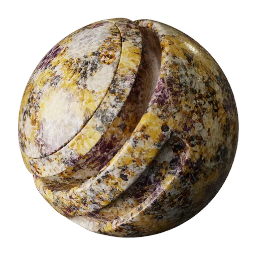 Amethyst Saffron Granite