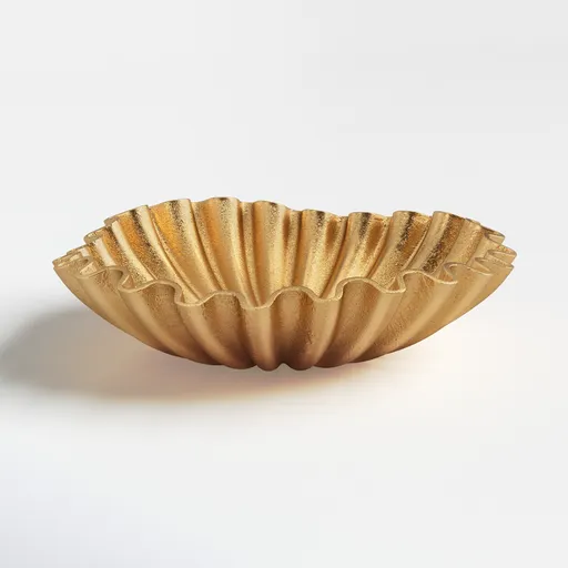 Gold Fluted Decorative Tray