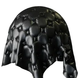 Tufted Black Leather
