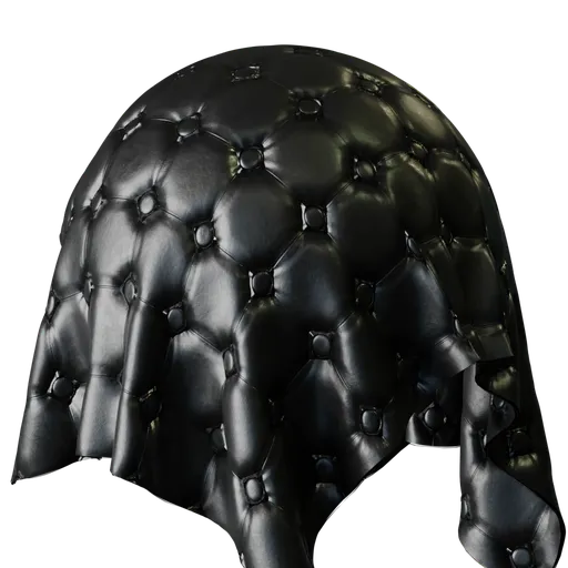Tufted Black Leather
