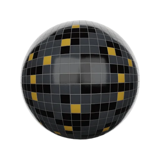 High-resolution PBR multicolored square floor tile texture for 3D Blender material library.