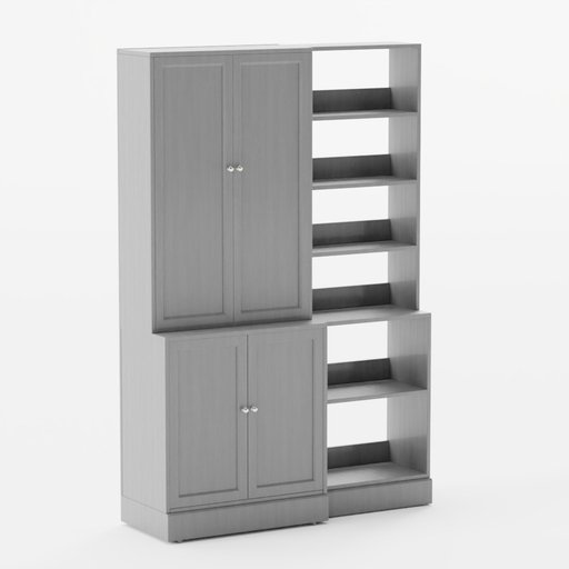 Havsta and shelf gray ikea Wardrobes models BlenderKit