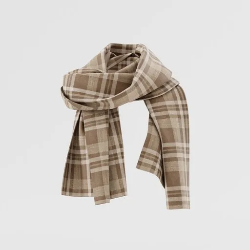 Beige Draped Scarf