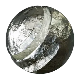 Crumpled Foil Fractals Aluminum