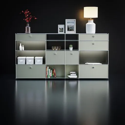 Shelf or console with decoration