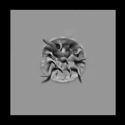 3D model with NS parasite mouth tentacles brush effect for Blender sculpting, ideal for horror creature design.