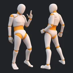 Rigged Human Mannequin man (Rigify)
