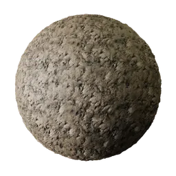 High-resolution PBR stoney soil texture for 3D rendering in Blender, with detailed displacement.