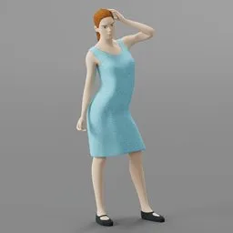 Cartoon Woman Posing