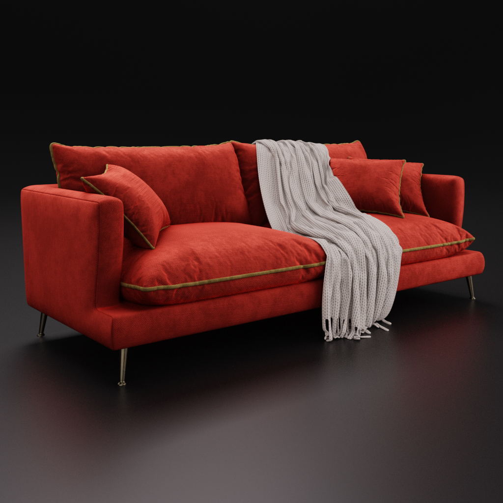 Sofa Island 3D Sofa models BlenderKit