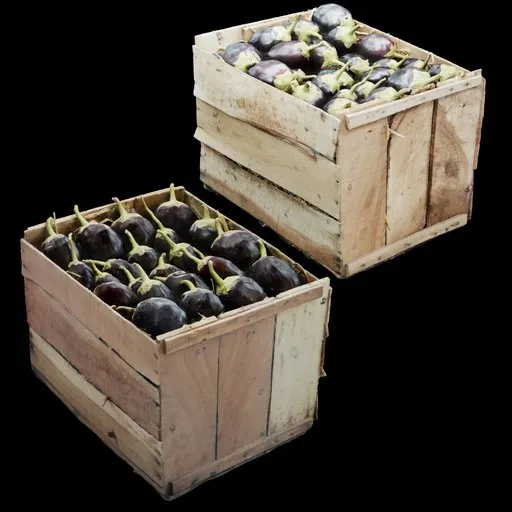 Fresh Eggplant Crate