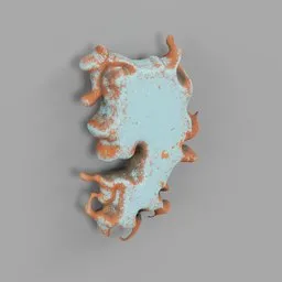 Rough metal  Letter , (Comma)