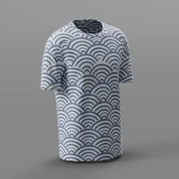 Japanese Seigaiha Wave Pattern Tee