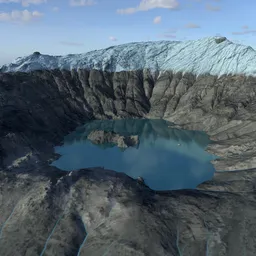 Glacier Lake Rocky Terrain