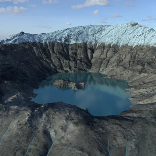 Glacier Lake Rocky Terrain