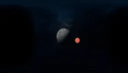 Space Moon Scene