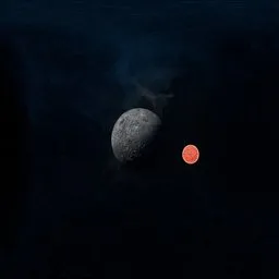Space Moon Scene