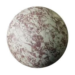 Cracked Burgundy and Cream Marble