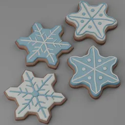 Christmas Gingerbread Snow Flake Cookie - Frozen