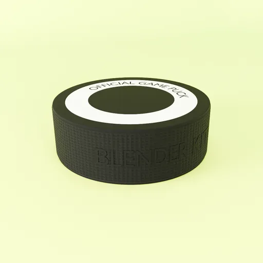 Realistic Ice Hockey Puck