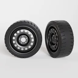 Black car wheels