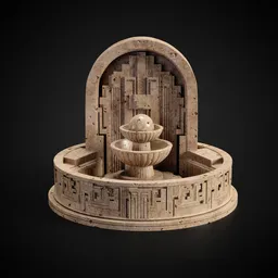 Ornamental Fountain + PBR Texture
