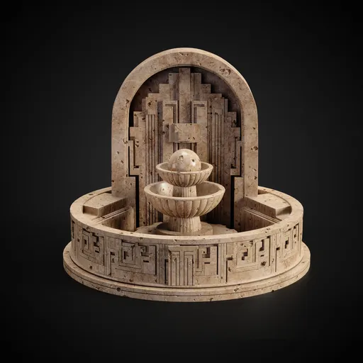 Ornamental Fountain + PBR Texture
