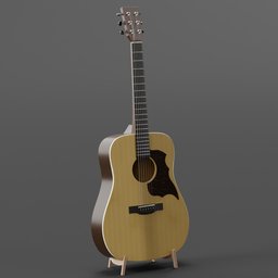 Acoustic Guitar with procedural material