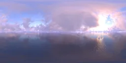 Infinite sky low morning clouds