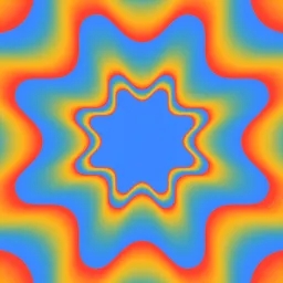 Psychedelic Star Tunnel Vibrant Waves